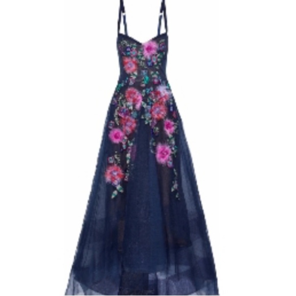 Floral Navy Blue Dress